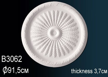 Заказать Декоративная потолочная розетка Перфект B3062 910 мм белая из полиуретана 