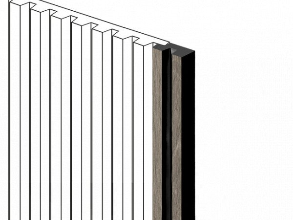 Финишный молдинг для стеновых панелей HiWood LF129B BR490NK декорированный фитополимер 11х23.6х2700 мм