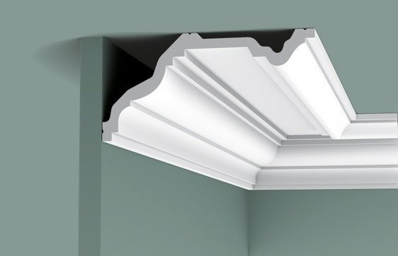 Потолочный плинтус 230х114 мм Orac Decor Purotouch C332 белый 2 м