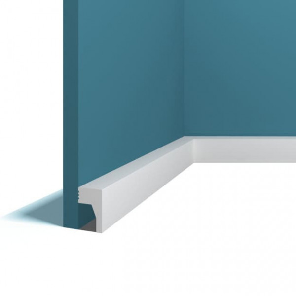 Напольный плинтус 25х40 мм Перфект Плюс P87 200 см белый из ударопрочного полимера