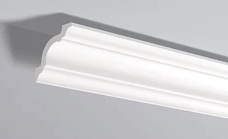 Декоративный потолочный плинтус NMC Nomastyl A 110х110 200 см белого цвета