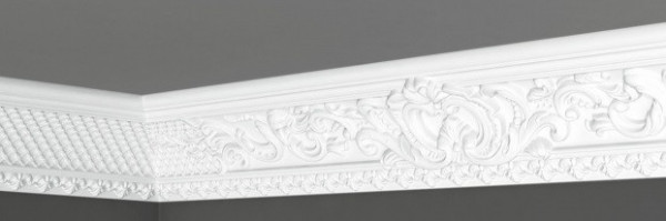 Потолочный плинтус 120х120 мм Де-Багет Декор ДП 45/170 белый полистирол 200 см